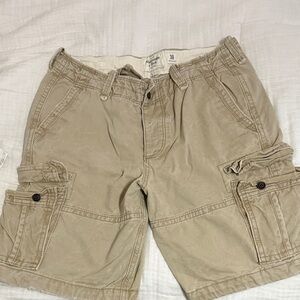 Abercrombie & Fitch Men's Khaki Cargo Shorts